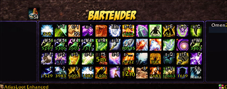 wow bartender 4 buttons changing